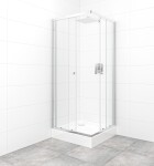 SAT - Set sprchového koutu a vaničky, čtverec 80x80 cm Multi Basic SIKOBKMUQ80CRT SIKOBKMUQ80CRT