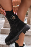Dámské Workery s Ozdobným Prvkem Zateplené Černé Kalindra 38