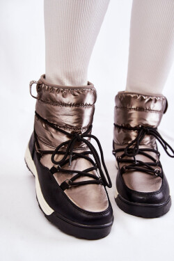 Dámské sněhule Memory Foam Big Star KK274275 Stříbrná a černá 38