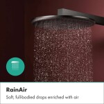 HANSGROHE - Raindance Alive S Sprchový set s termostatem pod omítku, průměr 30 cm, 3 proudy, kartáčovaný černý chrom 24630340