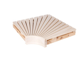 Lavice hotová - rohový modul 790x790 osika CB66ASL