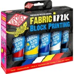 Essdee Fabric Block Printing Ink sada primární 5 x 100 ml