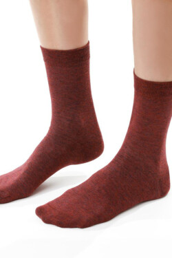 DÁMSKÉ PONOŽKY S KAŠMÍREM 083 MAROON MÉLANGE 38-40