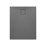CERSANIT - Sada C258 sprchová vanička obdélníková TAKO SLIM 100x80x4,5 šedá mat + sifon VIR S208-009