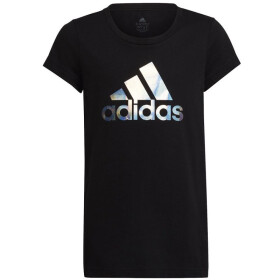 Dívčí tričko Metallic Print Jr Adidas 140 cm