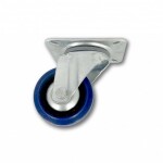 Kolečko pojezdové, 80mm, otočné, tvrdá pryž-modrá, 100kg