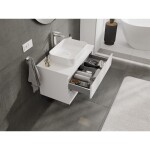 MEXEN/S - Orio koupelnová skříňka pod umyvadlo 80 cm s deskou, 2 zásuvky, bílá mat 91A10-08047-2-BFFC01