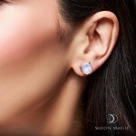 Emporial 14k náušnice vermeil GU-DR16341E-ROSEGOLD-MOONSTONE