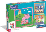 Puzzle Prasátko Peppa 3x48 dílků