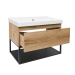 Koupelnová skříňka s umyvadlem SAT B-Way 79x30x45 cm dub BWAY80OAKFU1 BWAY80OAKFU1