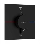 HANSGROHE - Sprchový set s termostatem pod omítku, s tělesem, průměr 25 cm, 3 proudy, matná černá SANI21HHH407