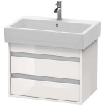 DURAVIT - Ketho Umyvadlová skříňka 48x65x44 cm, 2 zásuvky, lesklá bílá KT662402222