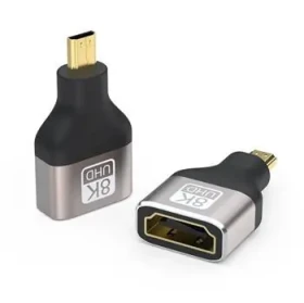 PremiumCord HDMI A na micro HDMI D Space Grey / Adaptér / 8K 60Hz / 4K 120Hz / pozlacený (kphdma-44)