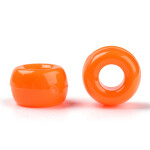 Akrylové korálky - pony beads - oranžové - 6 x 9 mm - 10 ks