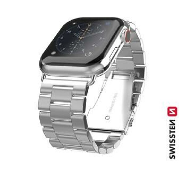 SWISSTEN Kovový řemínek pro APPLE WATCH 38-40 mm stříbrná (46000302)