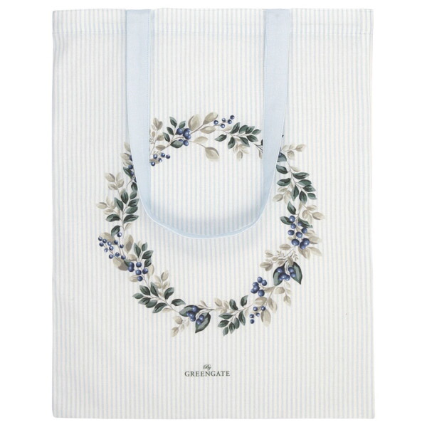 GREEN GATE Bavlněná taška Zelda White, modrá barva, textil