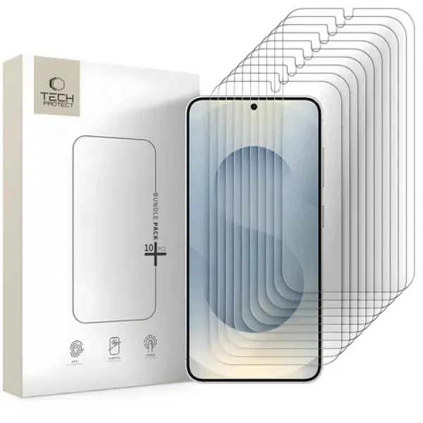 Tech-Protect Tvrzené sklo 10ks pro Samsung Galaxy S24 a S25 čiré / Ochranné sklo / Sada 10 ks