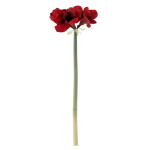 Bloomingville Umělá květina Amaryllis Red 74 cm, červená barva, plast
