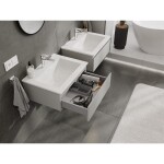 MEXEN/S - Orio koupelnová skříňka 60 cm s umyvadlem Otis, 1 šuplík, šedá mat/bílá mat 91A10-06023-1-BF62-W18M01
