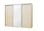 Nábytek Mikulík Skříň FLEXI 3 - 2x dveře plné, 1x zrcadlo ROZMĚR: (š/v/h) 280 x 240 x 65 cm