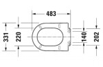 DURAVIT - Darling New WC sedátko, bílá 0063320000