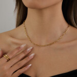 ELENYS Bold Chain – pozlacený náhrdelník 18K žluté zlato Délka: 40+5 cm / max. 45 cm