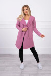 Volná bunda s kapucí 8928 tmavě růžová - Kesi UNI