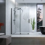 Aquatek OASIS BLACK K2 120x200cm posuvná WALK IN zástěna