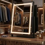 REA - Zrcadlo LED LUMI Black 30x40cm HOM-01805