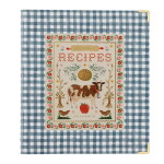 Rifle Paper Co. Kroužkový pořadač na recepty Home Sweet Home, modrá barva, papír
