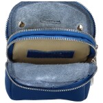 Luxusní dámské kožené MINI crossbody Lucho, královská modrá