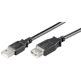 Goobay 93600 prodlužovací kabel USB 2.0 Hi-Speed 3 m černá / Prodlužovací kabel / USB-A / 480 Mbit/s (93600)