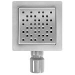 REA - Podlahová vpusť DOTS 120x120 kartáčovaný nikl REA-G6202