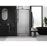MEXEN - Exo sprchové dveře křídlové110, transparent, černá 8182-110-000-70-00