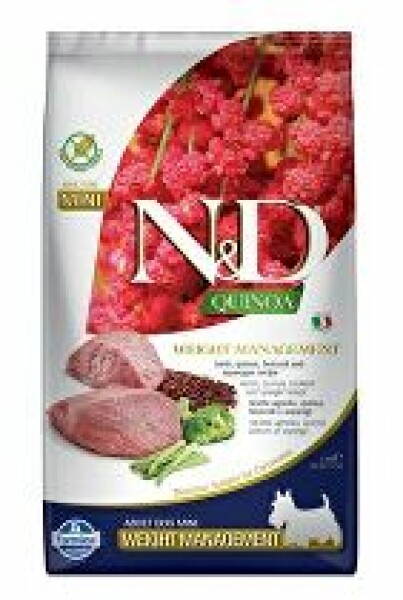 N&D Quinoa DOG Weight Mnmgnt Lamb &Broccoli Mini 800g