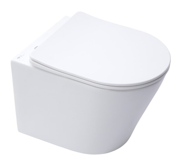 Wc závěsné SAT Infinitio včetně prkénka softclose, bílá matná, zadní odpad SATINF010RREXPWM SATINF010RREXPWM