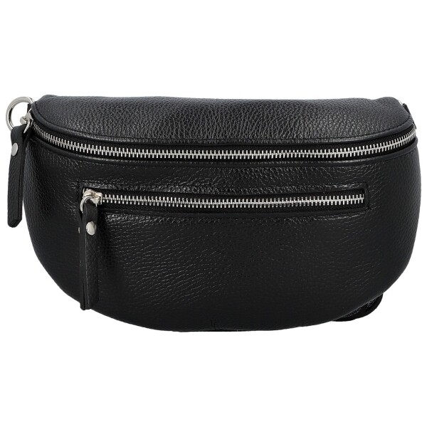 Trendy dámská kožená kabelko-ledvinka Arwel, černá