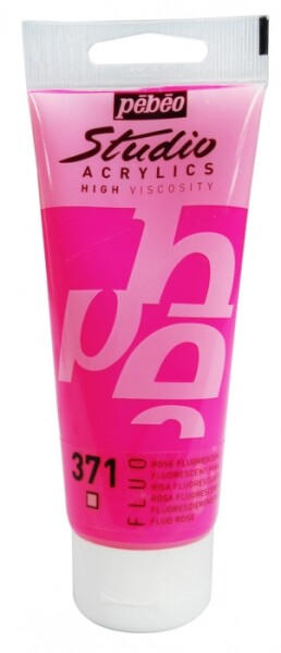 Akrylová barva Pébéo Studio Acrylic 100 ml - 371 růžová fluo