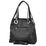 Módní dámská koženková kabelka na rameno Žanet, černá