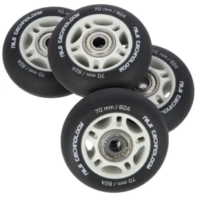 NILS Extreme PU 70x24 82A Matná kolečka s ložisky ABEC 9 černá 4 ks (5907695544435)