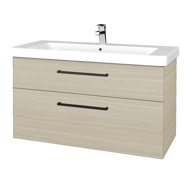 Dřevojas - Umyvadlová skříňka Q MAX SZZ2 105 - D04 Dub / Úchytka T06 / D04 Dub 331672H