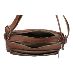 Stylová dámská kožená crossbody Robertina, hnědá