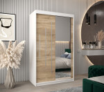 Šatní skříň Abi Y2 Barva korpusu: Bílá, Rozměry: 120 cm, Dveře: Dub artisan
