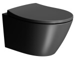 GSI - MODO závěsná WC mísa, Swirlflush, 37x52cm, černá dual-mat 981626