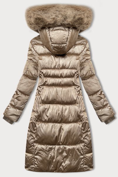 Béžová prošívaná zimní bunda model 21248187 - S'WEST odstíny béžové L (40)