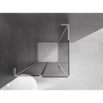 MEXEN/S - Velar L sprchový kout, posuvné dveře 110 x 110, grafit, nikl kartáčovaný 871-110-110-43-97