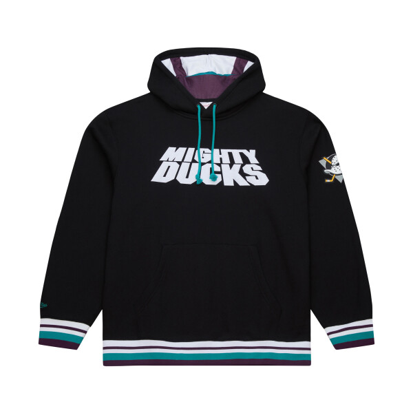 Mitchell & Ness Pánská mikina Anaheim Ducks NHL Playmaker Fleece Hoodie Vintage Logo Velikost: L