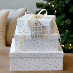Chic Antique Dárková krabice Stars White – set 3 ks, bílá barva, papír