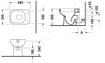 DURAVIT - D-Code Stojící WC, bílá 21080900002