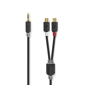 Nedis Stereo Audio kabel jack 3.5 mm (M) - 2x RCA (F) 0.20 m černá (CABW22250AT02)